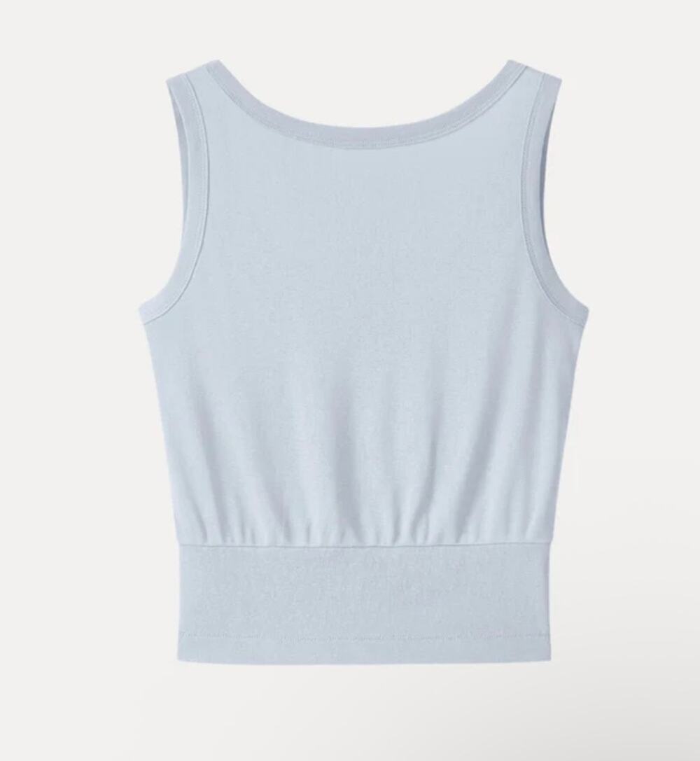 OGL Move Women's Sleeveless Ribbed Tank Top Size Small Blue NWT Comfortable